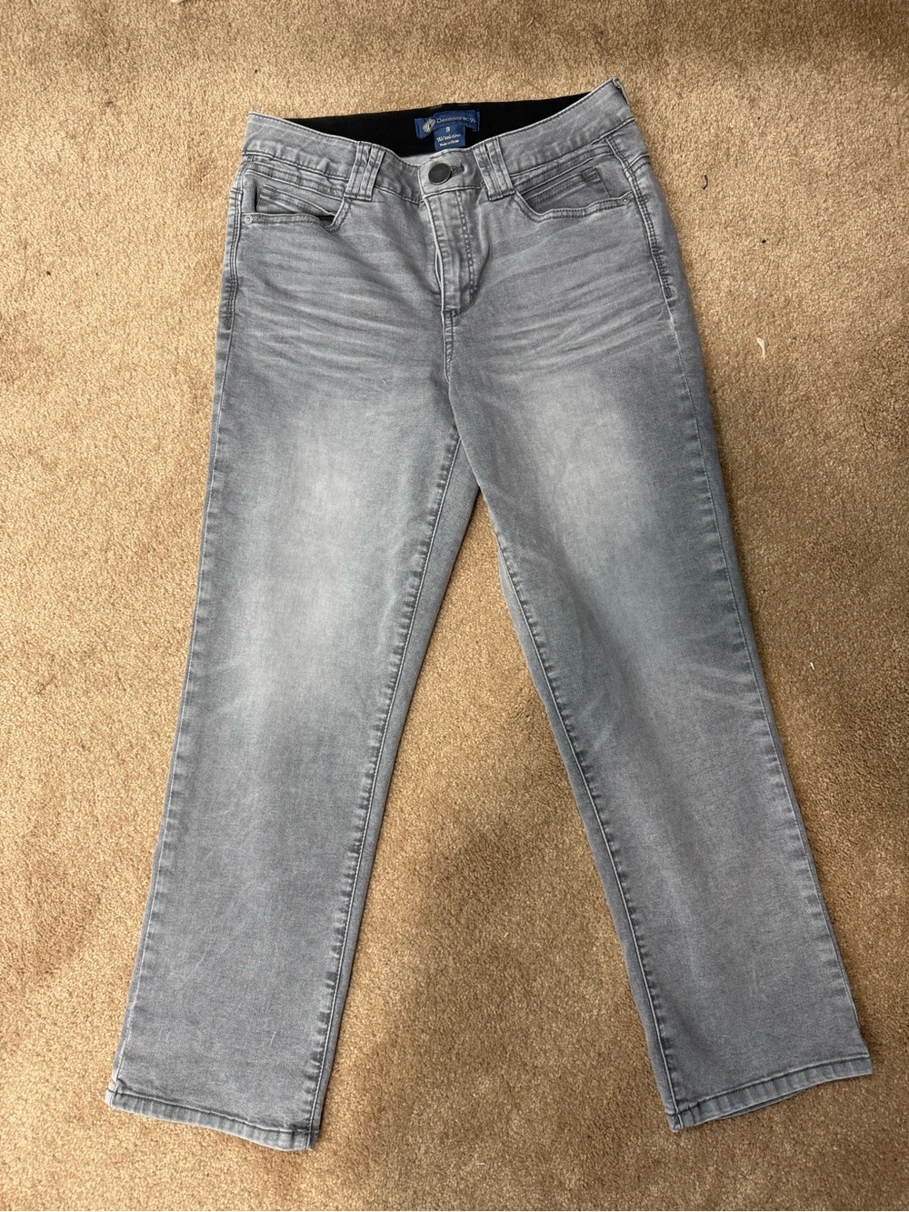 Democracy Grey Straight Leg Jeans